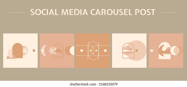 Instagram and social media carousel post template