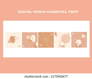 Instagram and social media carousel post template