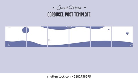 Plantilla de publicación de carrusel en medios sociales 