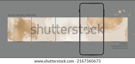 Similar – Image, Stock Photo Watercolor beige and gold feathers, glitter outlines, Bohemian element illustration isolated