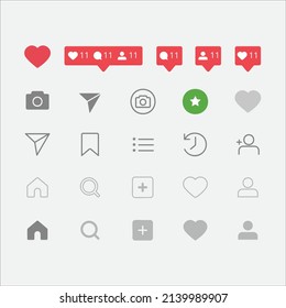 Instagram Social Media Icon Pack Vector Illustration Featuring Multiple Styles, 3D, Flat, and Minimal Designs for UI, App, and Branding
