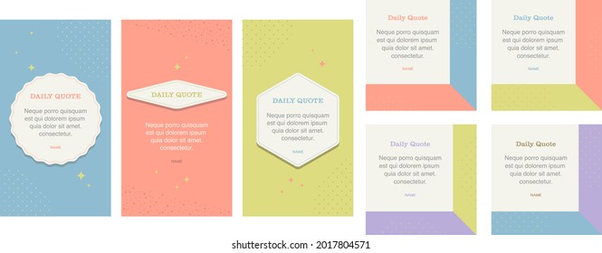 Instagram Social media influencer daily quote vintage style geometric shapes templates for content creators carousel