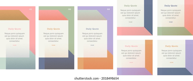 	
Instagram Social media influencer daily quote vintage style halftone gradient geometric shapes templates for content creators	