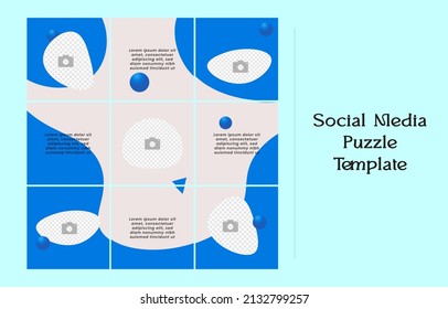 Instagram and social media puzzle feed post template