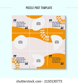 Instagram And Social Media Puzzle Feed Post Template