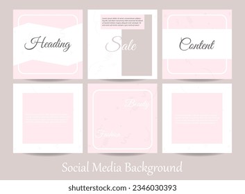 Instagram social media story post reel layout template. square frame app background in pink and gold glitter. banner for black Friday sale, special price, limited promotion for beauty, makeup, jewelry