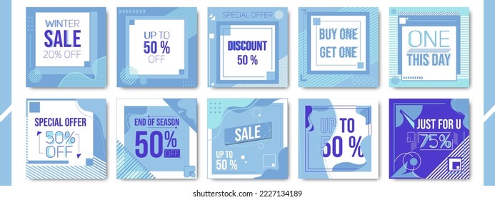 Instagram social template for advertising and sales. With a color palette that is combined with the season. Especially for discount moments or other advertising events