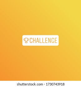 Instagram Stories Challenge Sticker and Icon for Social Media