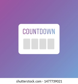 Instagram Stories Countdown Sticker. Popular Social Media Sticker, Button, Frame. Vector Illustration. Timer