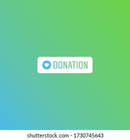 Instagram Stories Donation Button, Sticker and Icon for Social Media