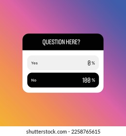 Instagram stories questions sticker and button. social media vote icon.