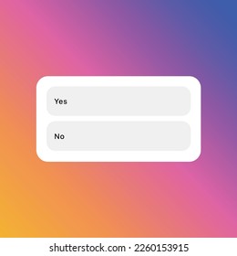 Instagram stories questions sticker and button. social media vote icon.