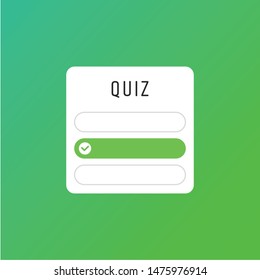 Instagram Stories Quiz Sticker. Popular Social Media Sticker, Button, Frame. Vector Illustration