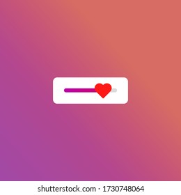 Instagram Stories Slider with Red Heart Shape, Icon and Sticker