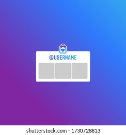 Instagram Stories Support Small Business Sticker, Username Icon