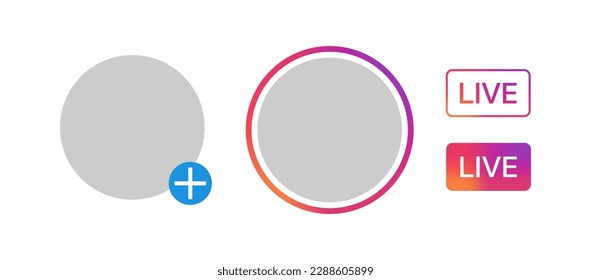Instagram stories - user interface. Vector. editorial illustration.