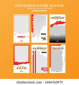 Instagram Story Banner Banner Template Collection. Potrait Banner. Template Poster