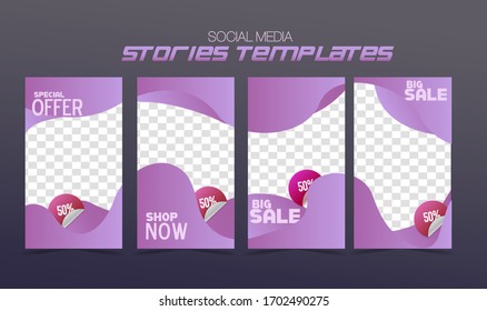 
instagram story frame.social media stories templates with elegant feminine color and design.suitable for online stores specifically for girls to beautify their ads