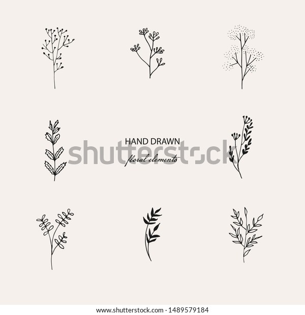Instagram Story Highlight Icon Set Hand Stock Vector Royalty Free