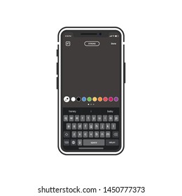 Instagram story on smartphone screen. Story symbol modern simple vector icon for website or mobile app