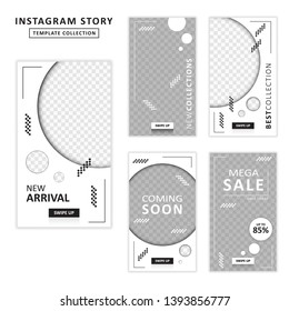 Instagram story template collection. Social media design