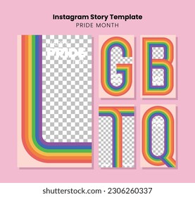Instagram Story Template with Pride Month Theme