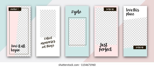 Instagram story template for social media - editable story cover design for photos Instagram story template for social media - editable story cover design for photos
