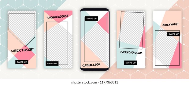 Instagram story template for social media - editable story cover design for photos Instagram story template for social media - editable story cover design for photos
