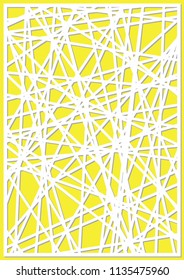 Install the decorative laser cutting panel. wood panel. Elegant modern geometric abstract pattern. Ratio. Vector illustration. EPS 10