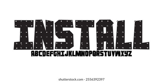 Install, Future modern alphabet font. Typography urban style fonts for sport, technology, digital, movie logo design
