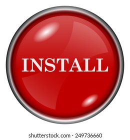 Install icon. Internet button on white background. 