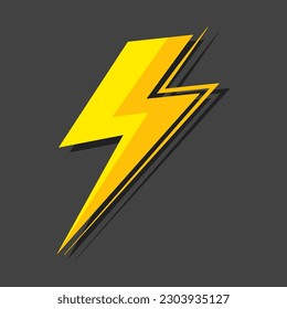 Install Lightning. Modern flat style vector illustration. Lightning bolt Lightning flash icon set. Flat style on a dark background. Vector. 