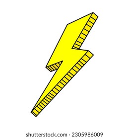 Install Lightning. Modern flat style vector illustration. Lightning bolt Lightning flash icon set. Vector illustration.