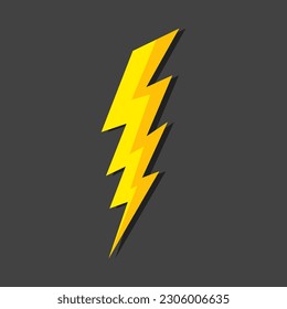 Install Lightning. Modern flat style vector illustration. Lightning bolt Lightning flash icon set. Flat style on a dark background. Vector.