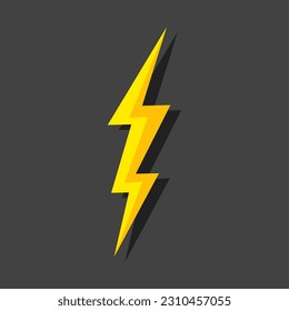 Install Lightning. Modern flat style vector illustration. Lightning bolt Lightning flash icon set. Flat style on a dark background. Vector.	