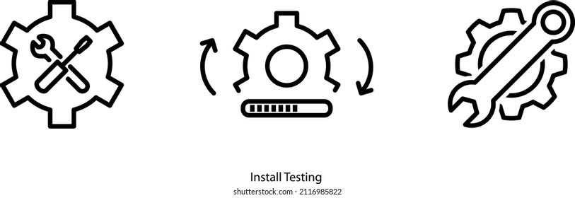 Install Testing  icon ,vector illustration