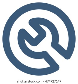 Install vector icon. Style is linear flat icon symbol, blue color, white background.