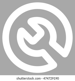 Install vector icon. Style is linear flat icon symbol, white color, silver background.