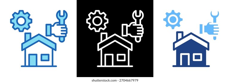 Icono de instalación tripplestyle Ilustración vectorial