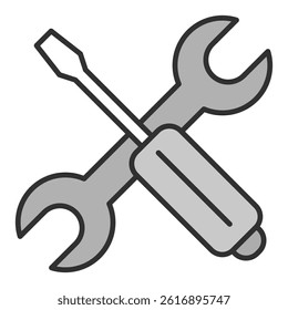 Installation Icon. Visual representation of installation used in HVAC and home service contexts