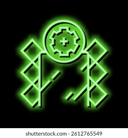 installation mirror in bathroom tile neon light sign vector. installation mirror in bathroom tile illustration