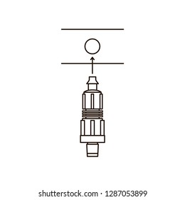 Installation scheme of drip irrigation system. Connection fitting and pipe.