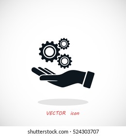 Installation and support icon, flat design best vector icon