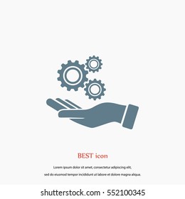 Installation and support icon, flat design best vector icon