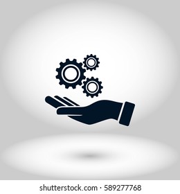 Installation and support icon, flat design best vector icon