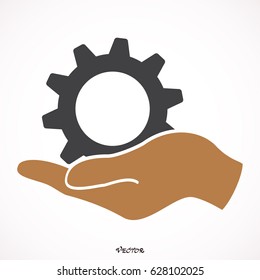 Installation and support icon, flat design best vector icon