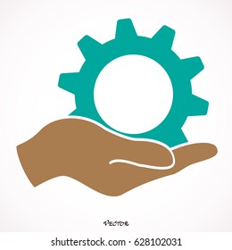 Installation and support icon, flat design best vector icon