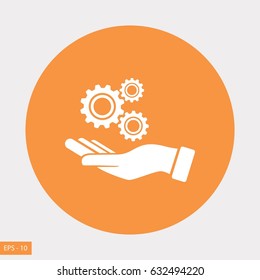 Installation and support icon, flat design best vector icon