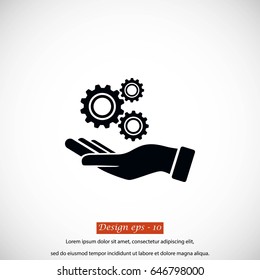 Installation and support icon, flat design best vector icon