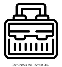 Installation toolbox icon outline vector. Tool box. Carpenter case